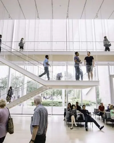 People inside building at the Art Institute of Chicago