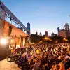 People watching the Blues Festival in Chicago.