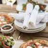 Pizzas and side salad at Geneva during Restaurant Week.