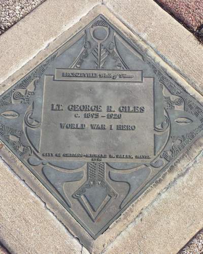 A plaque on the ground at the Bronzeville Walk of Fame