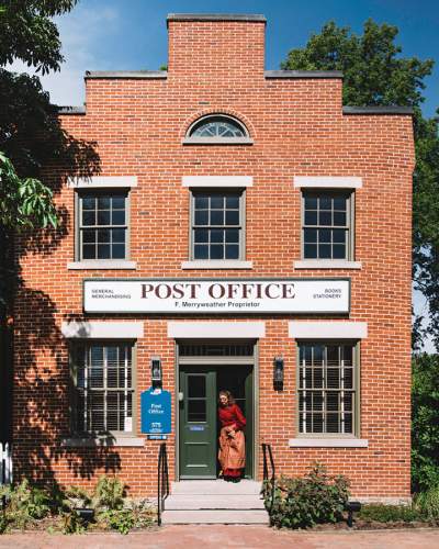 Brick exterior of post office