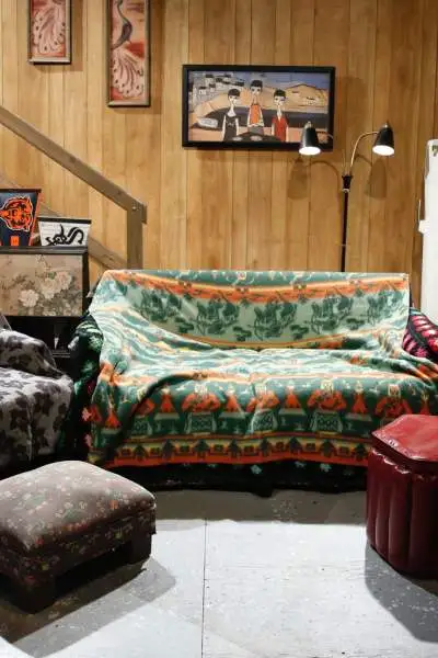 A lounge full of couches and some random stuff