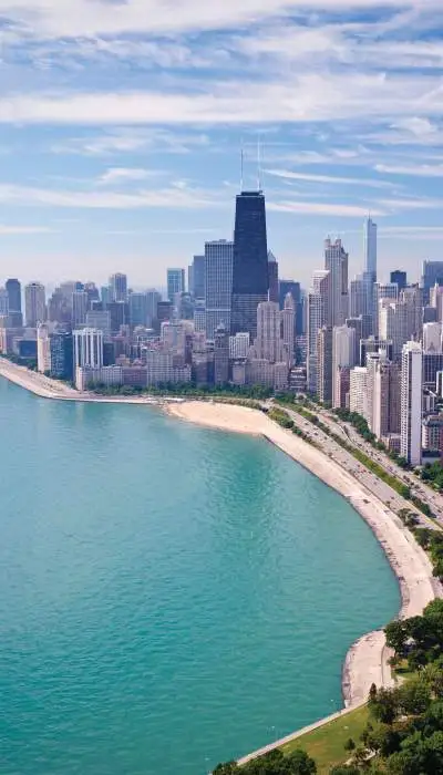 Aerial view of Chicago