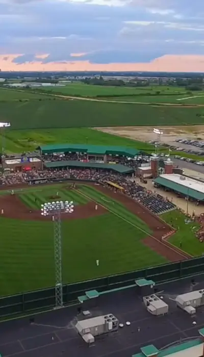 Aerial shot of Gateway Grizzlies Stadium.