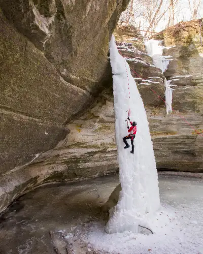 Frozen waterfall