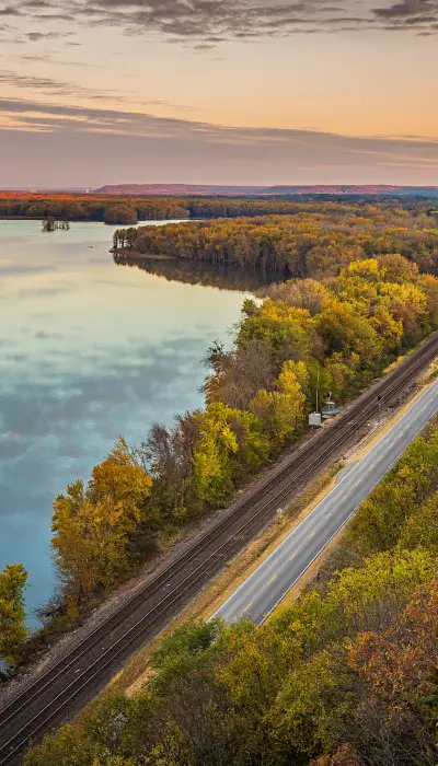 A road along a river